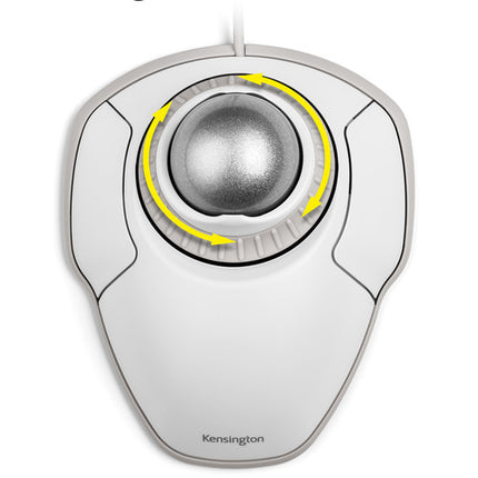 Kensington Orbit Trackball con Anillo de Desplazamiento 40mm USB-A Blanco con Reposamuñecas