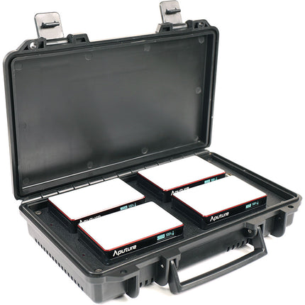 Aputure MC Kit de Iluminación RGBWW 4 Luces con Estuche de Carga