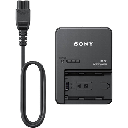 Cargador Sony BC-QZ1 para batería NP-FZ100 con indicador LED y cable AC desmontable