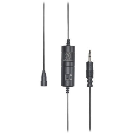 Audio-Technica ATR3350XiS Micrófono Lavalier Condensador Omnidireccional con Adaptador para Smartphones y Clip
