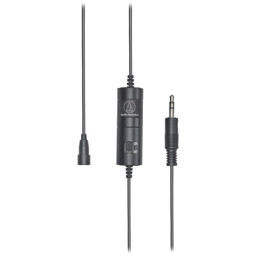 Audio-Technica ATR3350XiS Micrófono Lavalier Condensador Omnidireccional con Adaptador para Smartphones y Clip