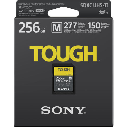 Sony 256GB SF-M Tough SDXC Tarjeta de Memoria UHS-II 277 MB/s 150 MB/s con Estuche