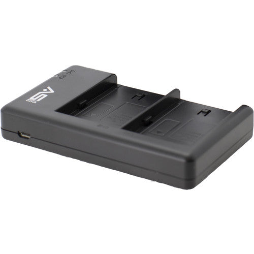 Smith-Victor Dual Charger para baterías NP-F con luz de carga y cable USB