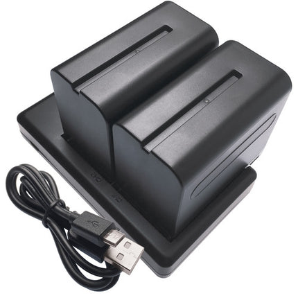 Smith-Victor NP-F970 baterías de litio 6600mAh 7.4V con cargador dual