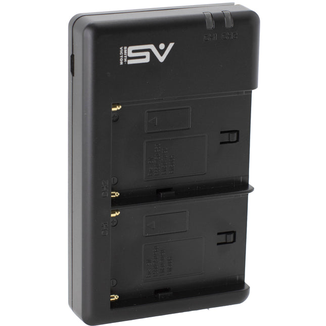Smith-Victor Dual Charger para baterías NP-F con luz de carga y cable USB