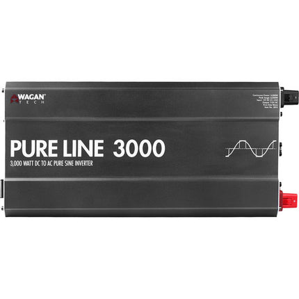 WAGAN Pure Line 3000W Inversor de Energía Onda Senoidal Pura 3 Salidas AC USB