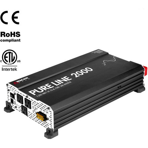 Inversor de Potencia WAGAN Pure Line 2000W Onda Pura 3 Salidas AC 1 USB