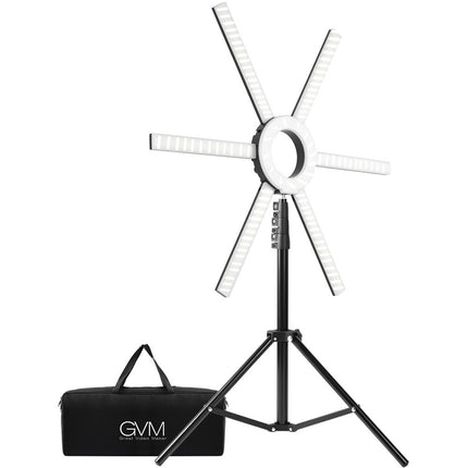 GVM LED Ring Light Soft Light 600S Luz Anular 3200-5600K 7.25' Trípode