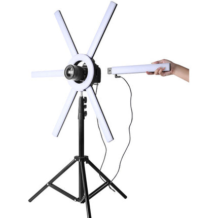 GVM LED Ring Light Soft Light 600S Luz Anular 3200-5600K 7.25' Trípode