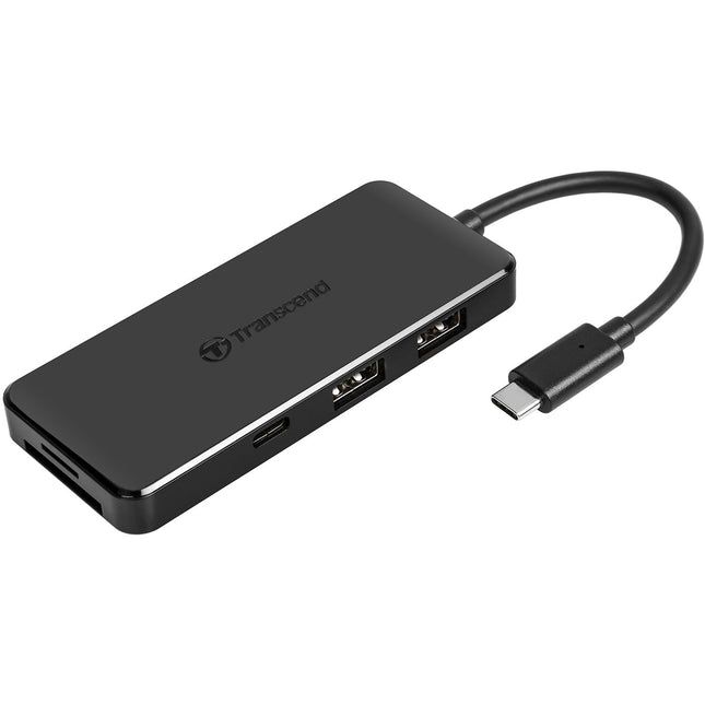 Transcend HUB5C Hub USB Tipo-C 6 en 1 con carga 60W y ranuras UHS-II SD