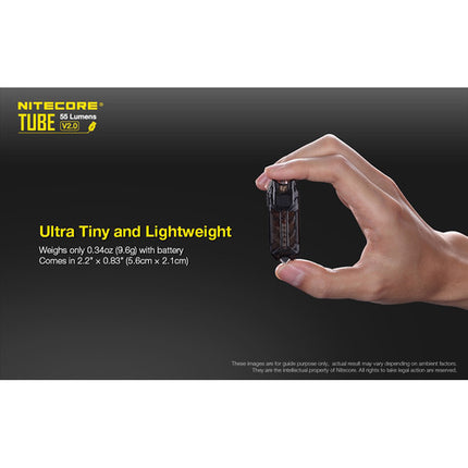Nitecore TUBE v2 Linterna LED para Llaves 55 Lúmenes Recargable