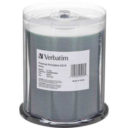 Verbatim Disco CD-R Térmico Printable Paquete de 100 con Garantía Limitada