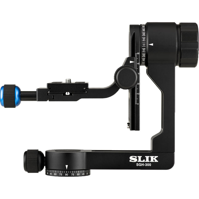 SLIK SGH-300 Cabezal Gimbal Compacto Capacidad 4.5 kg Altura 16.5 cm con Placa Rápida y Estuche