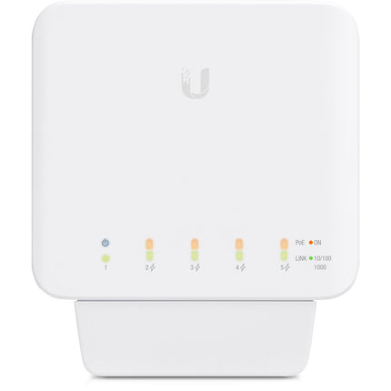 Ubiquiti UniFi Switch Flex 5 Puertos Gigabit 4 PoE 1 PoE++ Montaje Flexible