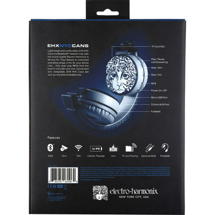 Electro-Harmonix NYC CANS Auriculares Inalámbricos On-Ear Bluetooth 5.0 5 Horas Reproducción