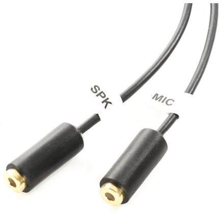 Movo Photo TCB1 Adaptador Micrófono 3.5mm TRS a TRRS para Smartphone 10 pulgadas Largo