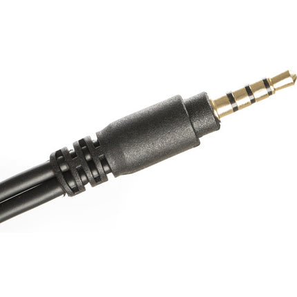 Movo Photo TCB1 Adaptador Micrófono 3.5mm TRS a TRRS para Smartphone 10 pulgadas Largo