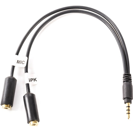 Movo Photo TCB1 Adaptador Micrófono 3.5mm TRS a TRRS para Smartphone 10 pulgadas Largo