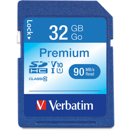 Verbatim 32GB Tarjeta de Memoria SDHC UHS-I 90MBs Lectura 10MBs Escritura