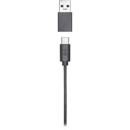 Audio-Technica ATR4750-USB Micrófono Condensador Omnidireccional con Cable USB-C y Soporte de Escritorio
