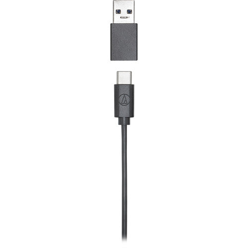 Audio-Technica ATR4750-USB Micrófono Condensador Omnidireccional con Cable USB-C y Soporte de Escritorio