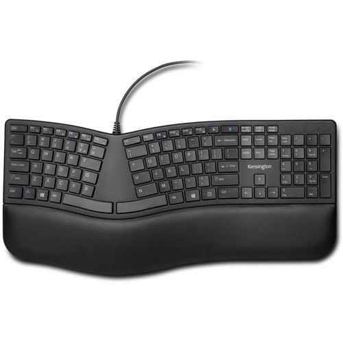 Kensington Pro Fit Ergo teclado ergonómico USB con reposamuñecas ajustable