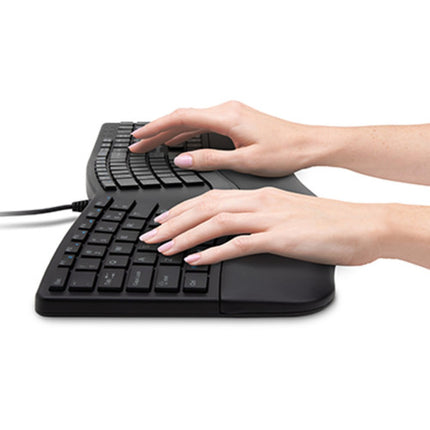 Kensington Pro Fit Ergo teclado ergonómico USB con reposamuñecas ajustable