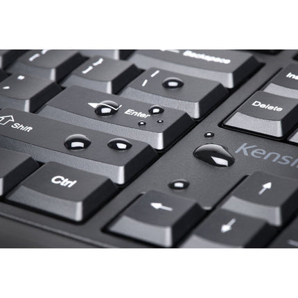 Kensington Pro Fit Ergo teclado ergonómico USB con reposamuñecas ajustable