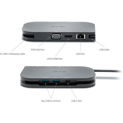 Kensington SD1610P Dock Móvil USB Tipo-C Mini 4K para Surface HDMI 4K 60W