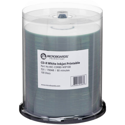 Microboards CD-R Blanco Inkjet 52x 700MB 100 Unidades Spindle