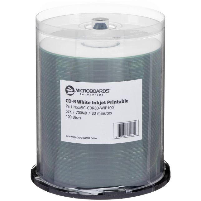 Microboards CD-R Blanco Inkjet 52x 700MB 100 Unidades Spindle