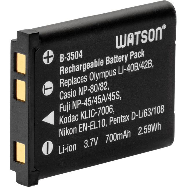 Watson LI-42B NP-45A LB-012 Batería de Ion de Litio 700mAh para Cámaras