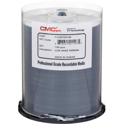 CMC Pro Disco Térmico Imprimible Blanco 700MB 48x Velocidad 100 Unidades