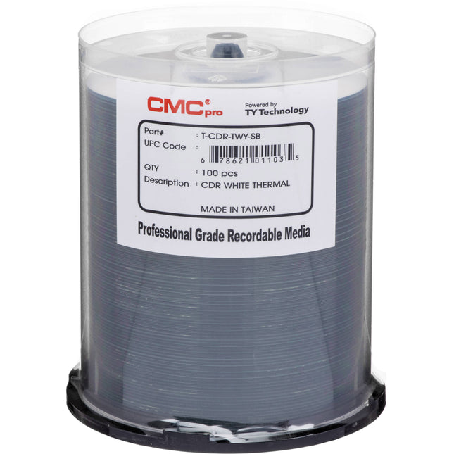 CMC Pro Disco Térmico Imprimible Blanco 700MB 48x Velocidad 100 Unidades