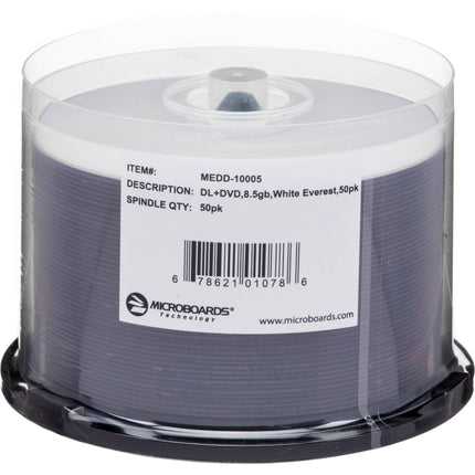 Microboards MEDD-10005 DVD+R Dual-Layer 8.5GB 8x 50 discos blanco