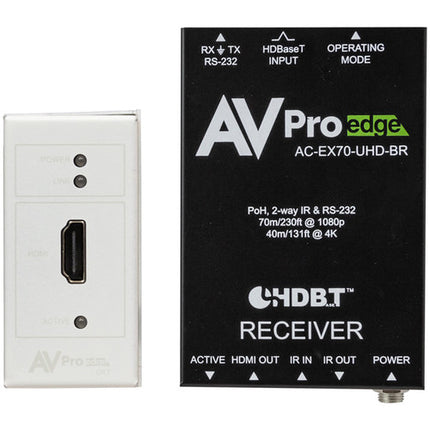 AVPro Edge Kit Básico HDMI sobre HDBaseT Transmisor Receptor 4K60 131 pies