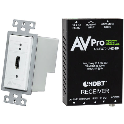 AVPro Edge Kit Básico HDMI sobre HDBaseT Transmisor Receptor 4K60 131 pies