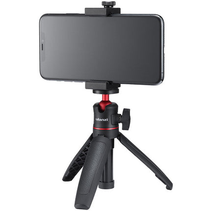 Ulanzi MT-08 Trípode Mini Extensible con Soporte para Smartphone 5.1-9.27" y 2 Monturas de Zapata Fría