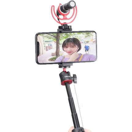 Ulanzi MT-08 Trípode Mini Extensible con Soporte para Smartphone 5.1-9.27" y 2 Monturas de Zapata Fría