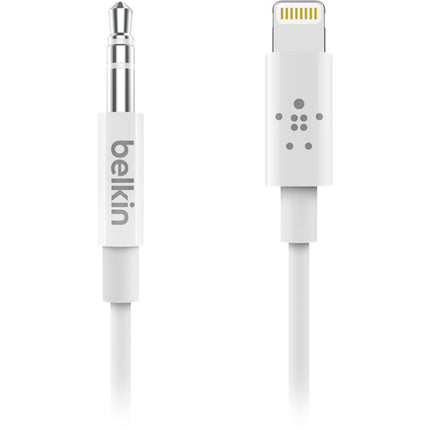 Belkin Cable de Audio 3.5mm a Lightning 6 pies Blanco Certificado MFi