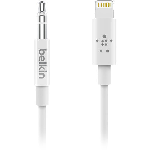 Belkin Cable de Audio 3.5mm a Lightning 6 pies Blanco Certificado MFi
