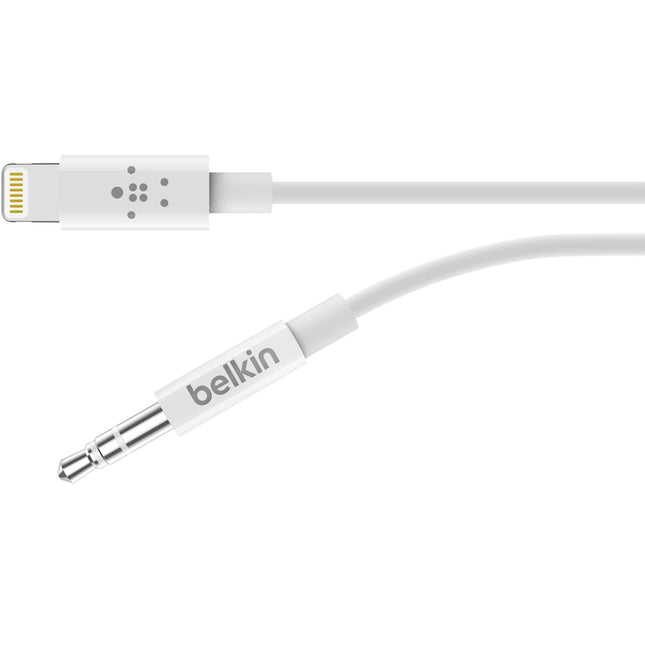 Belkin Cable de Audio 3.5mm a Lightning 6 pies Blanco Certificado MFi