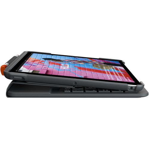 Logitech Slim Folio Funda Teclado Bluetooth para iPad 10.2" 9ª Gen con Ángulos de Visión Ajustables