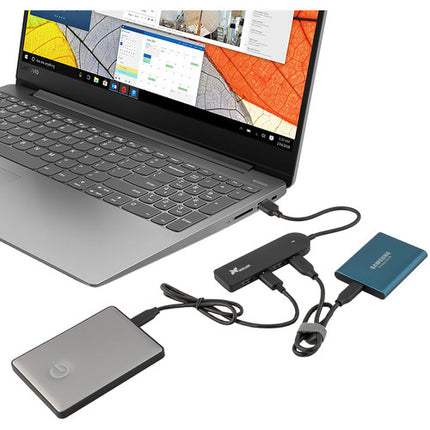 Xcellon Hub USB-A 3.2 Gen 1 Delgado 4 Puertos Transferencia 5 Gb/s