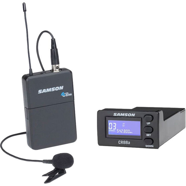 Samson Concert 88a Sistema Inalámbrico Micrófono Lavalier para PA XP310w 8h Batería 100' Alcance