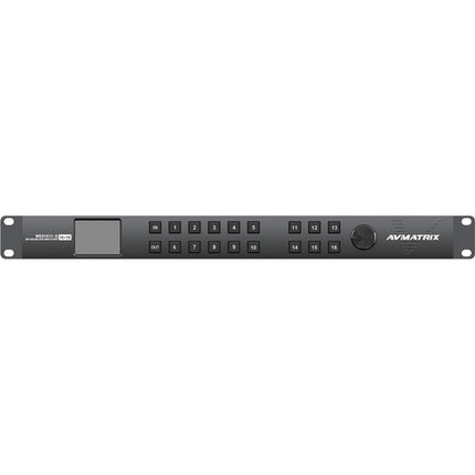 AVMATRIX 16x16 Matriz Switcher 3G-SDI con Escalado y Sincronizador 1 RU