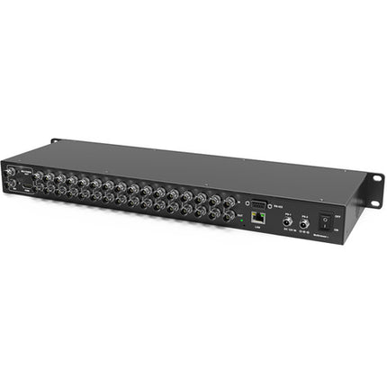 AVMATRIX 16x16 Matriz Switcher 3G-SDI con Escalado y Sincronizador 1 RU