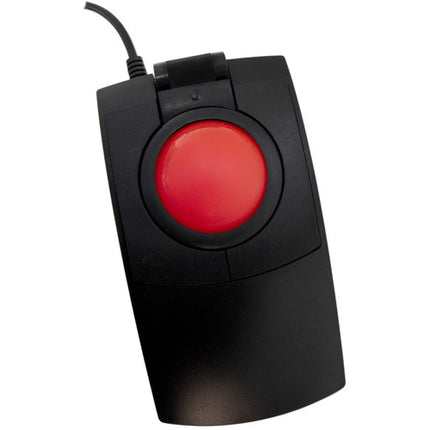 X-keys L-Trac Trackball rojo negro con tecnología láser y resolución ajustable 1600 dpi