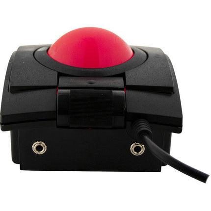 X-keys L-Trac Trackball rojo negro con tecnología láser y resolución ajustable 1600 dpi