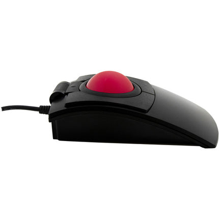 X-keys L-Trac Trackball rojo negro con tecnología láser y resolución ajustable 1600 dpi
